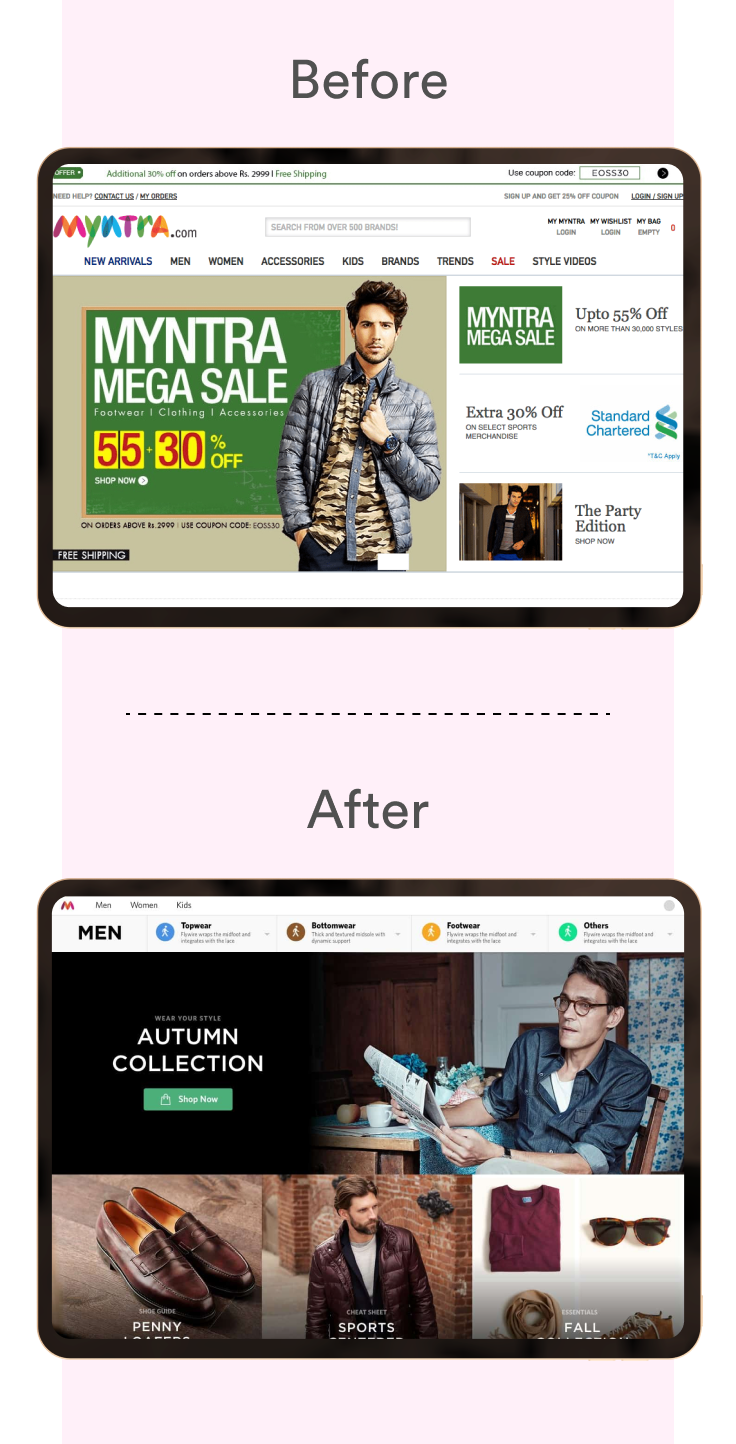 myntra design mobile